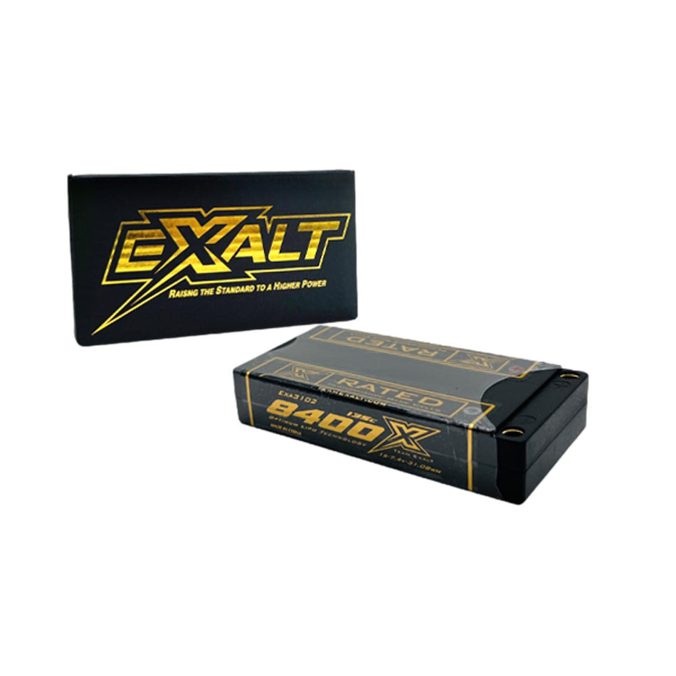 Team Exalt X-Rated 8400mah 135c 1s 3.7v Lipo Battery w/5mm Bullets EXA3102 image 0
