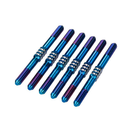 Jconcepts B7 &amp; B7d 3.5x48mm Fin Titanium Turnbuckle Set Burnt Blue 6pc 51361 image 0