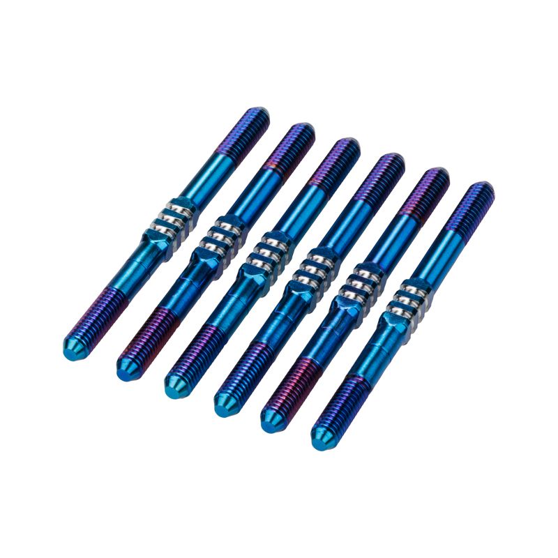 Jconcepts B7 &amp; B7d 3.5x48mm Fin Titanium Turnbuckle Set Burnt Blue 6pc 51361 image 0