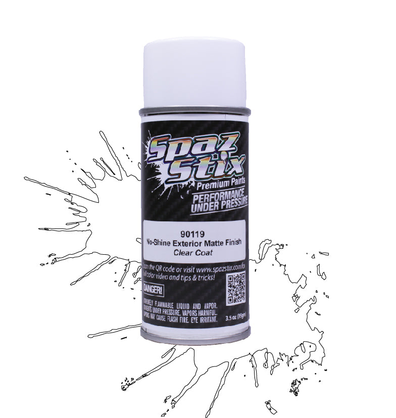 Spaz Stix No-Shine Exterior Matte Finish Clear Coat Paint 3.5oz SZX90119 90119 image 0