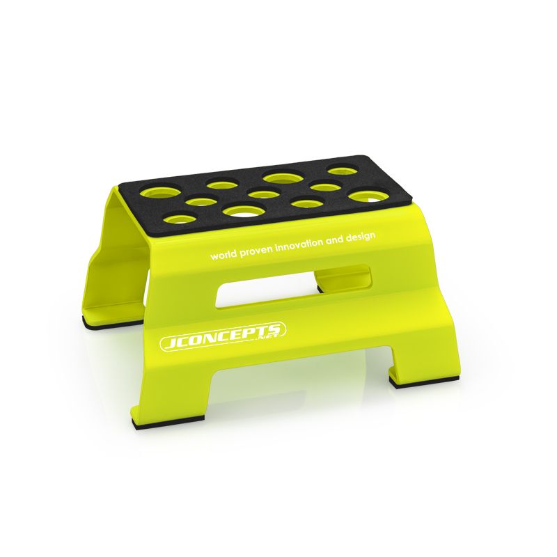 JConcepts Yellow Metal Car Pit Stand For 1/10th &amp; 1/8th Vehicles 29039 image 0