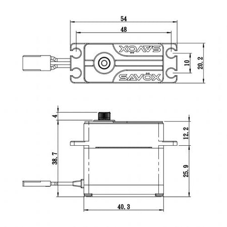 Savox SB-2280SG 1/8 scale HV Brushless Steel Gear Monster Torque Plus Servo image 1