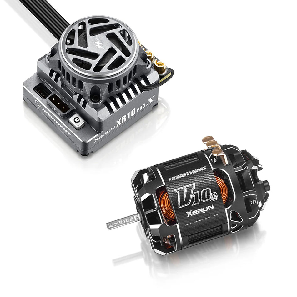 Hobbywing XR10 Pro G3X + V10 13.5T G5 Stock Motor (Torque) Combo 38020812