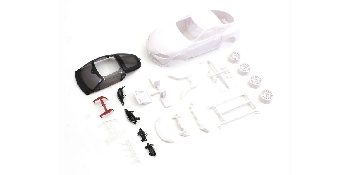 Kyosho Toyota GR Supra TRD White Body Set w/Wheels MZN207 KYOMZN207 image 0