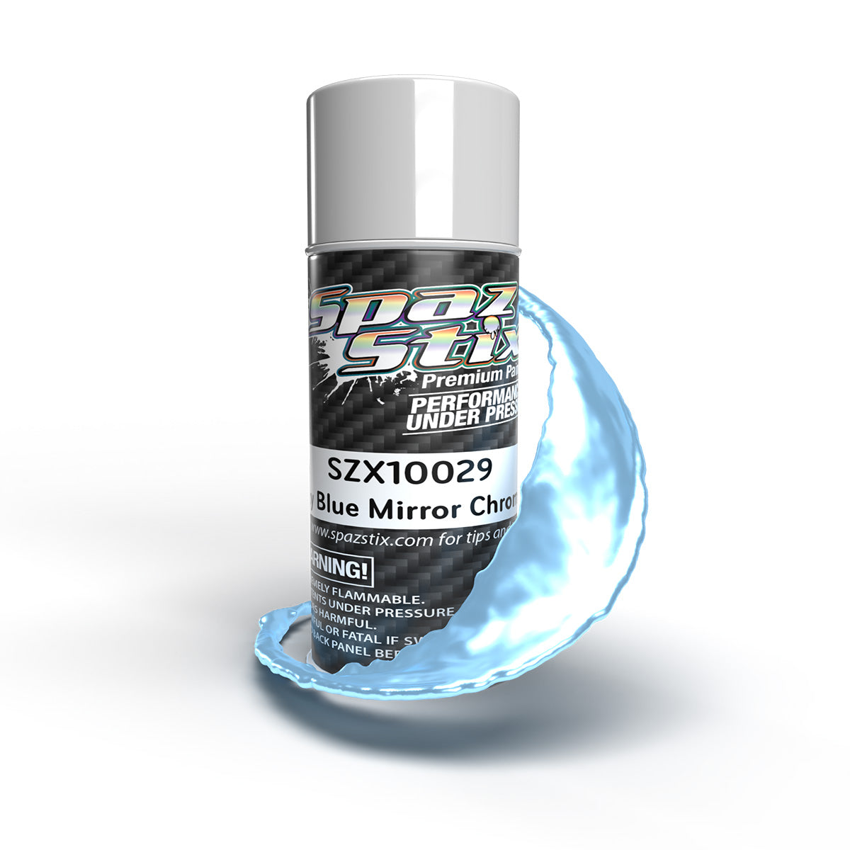 Spaz Stix Sky Blue Mirror Chrome Aerosol Spray Paint 3.5oz Can SZX10029 image 0