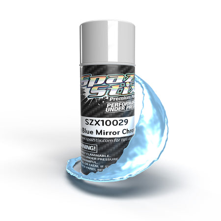 Spaz Stix Sky Blue Mirror Chrome Aerosol Spray Paint 3.5oz Can SZX10029 image 0