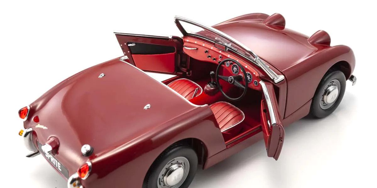 Kyosho 1/18 Scale Austin Healey Sprite (Cherry Red) Die Cast Car KS08953R image 2