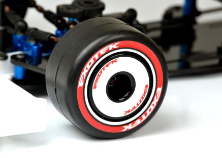 Exotek F1 Front Rubber Tires (2pc) 36X Red Soft w/Foam Inserts 2116 image 0