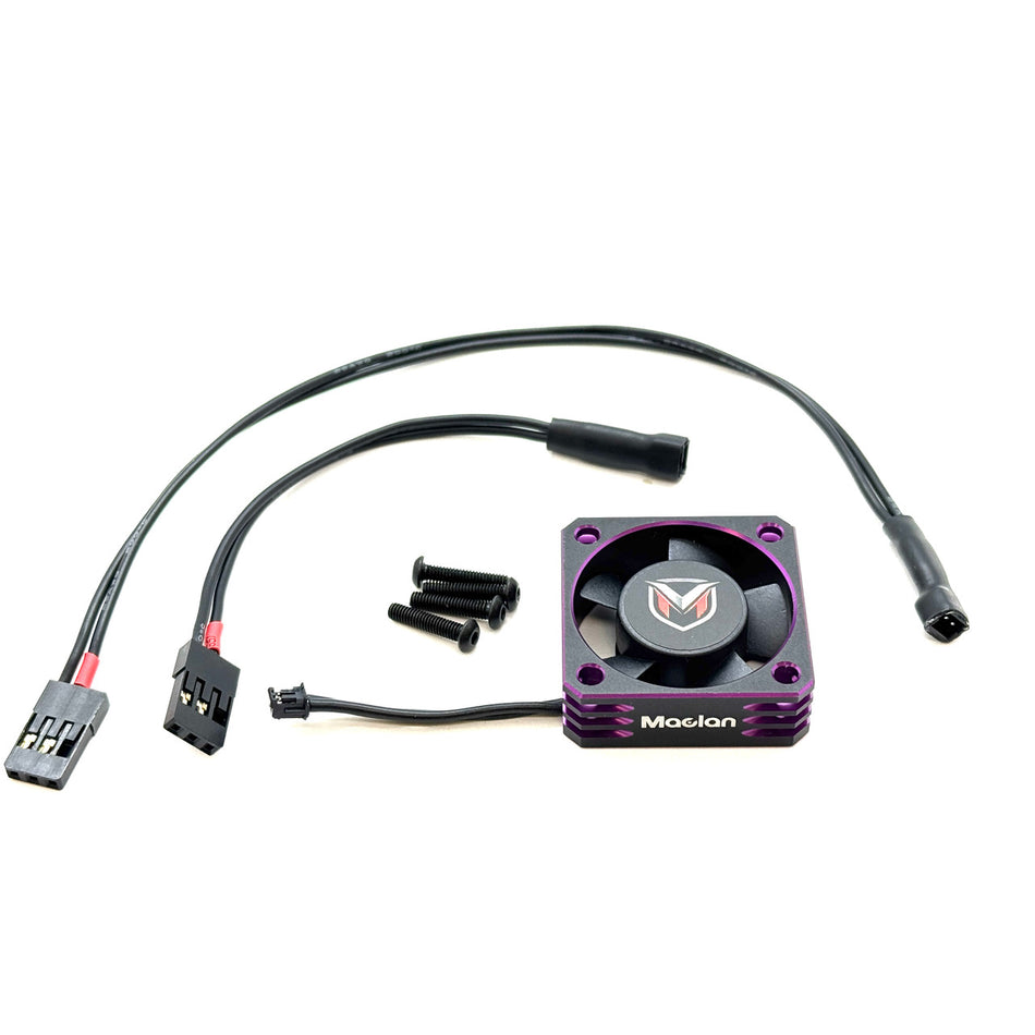 Maclan Hurricane V2 Aluminum 30mm Fan Black/Purple MCL4367 image 0