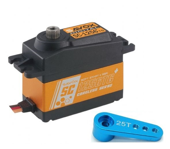 Savox SC-1256TG Plus Standard Size Digital Servo w/ Soft Start &amp; Aluminum Horn image 0