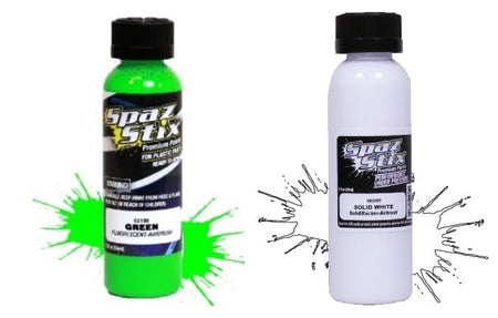 Spax Stix Green Fluorescent White Backer Combo Airbrush Paint SZX00200 SZX02150 image 0