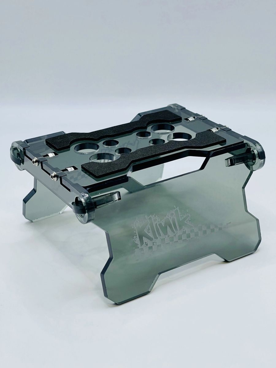 Klinik RC Folding RC Car Stand for 1/18 to 1/10 Scale Cars/Trucks Gray Smoke image 0