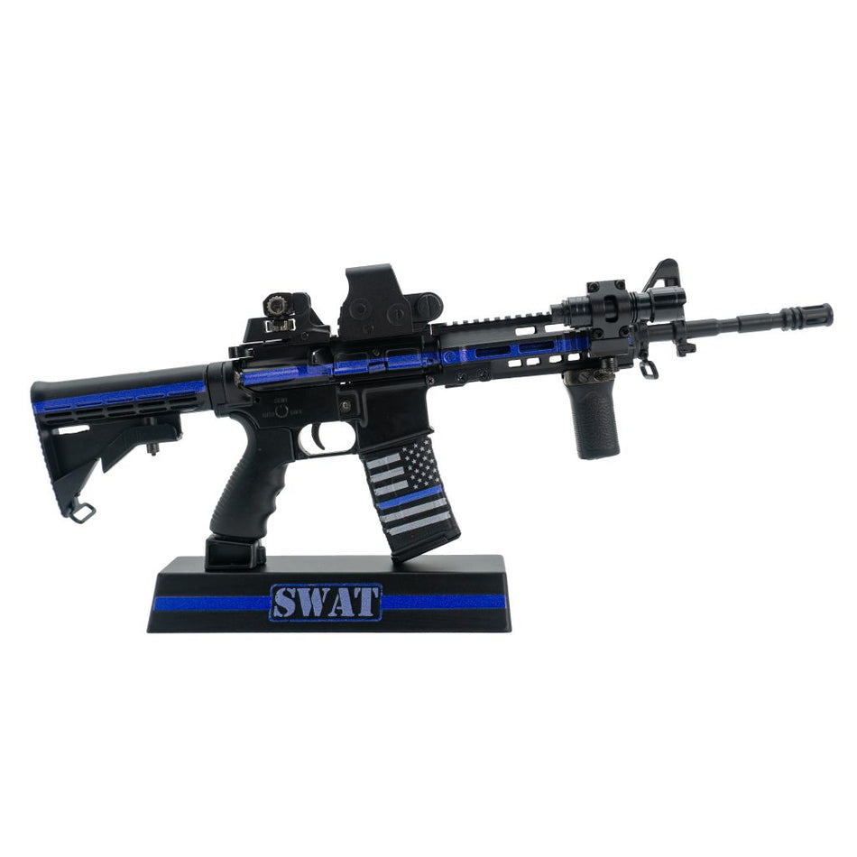 GoatGuns 1/3 Scale Die Cast AR15 AR-15 Model Rifle Swat Theme Thin Blue Line