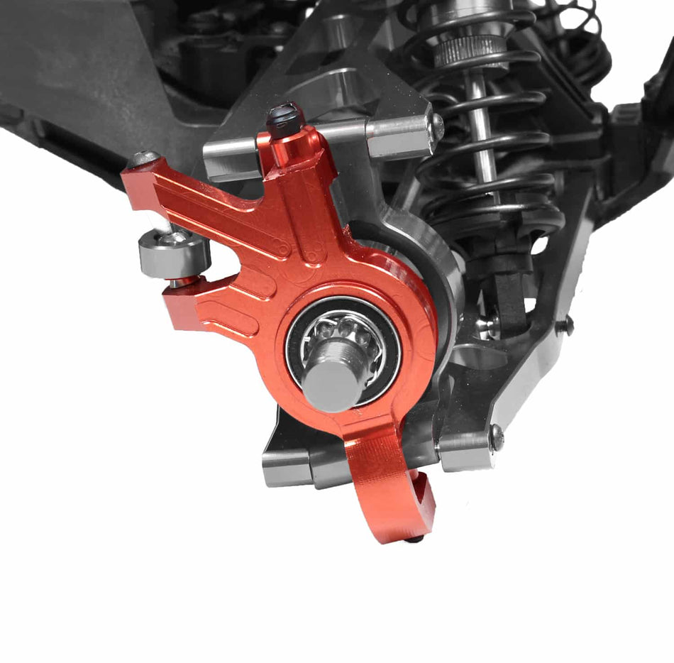 Racers Edge Traxxas X-Maxx Aluminum Steering Knuckle Set (2) Red RCE1900R image 0