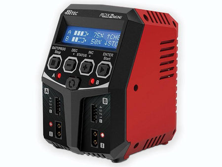 Hitec RDX2 Mini 100 Watt Dual Port AC Balance Charger 44299 image 0