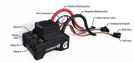 Castle Cobra 8 ESC 25.2V 1./8 Scale Waterproof 010-0172-00 image 1