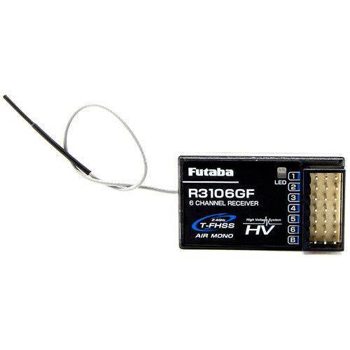 Futaba R3106GF T-FHSS Air 2.4 GHz 6-Channel Receiver T-FHSS Mono 01102313-1
