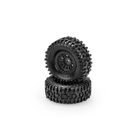 Jconcepts Tusk Green Compound Tires 1.0' Pre-Mounted 3446 Wheels TRX4M image 0