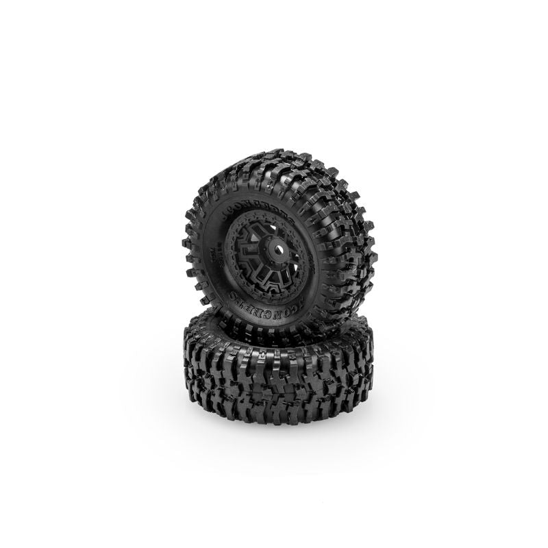 Jconcepts Tusk Green Compound Tires 1.0' Pre-Mounted 3446 Wheels TRX4M image 0