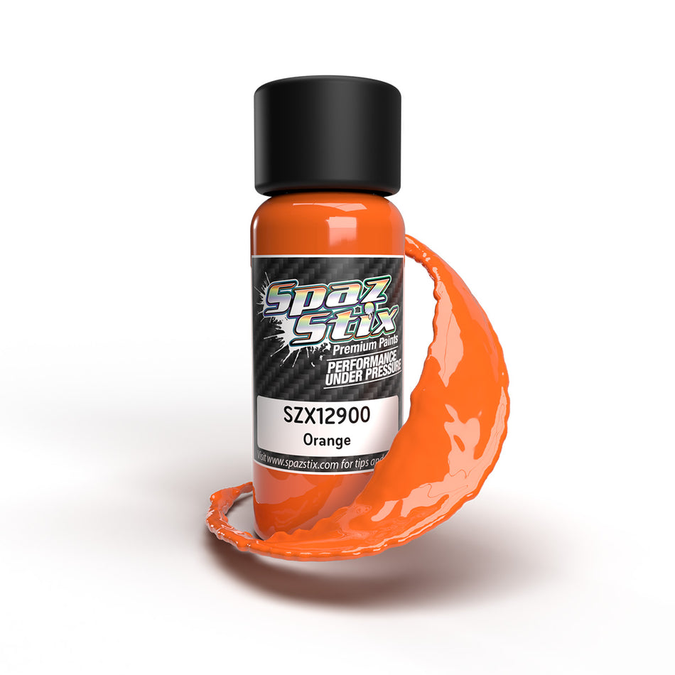 Spaz Stix Solid Orange Airbrush Ready Paint 2oz Bottle SZX12900 12900 image 0