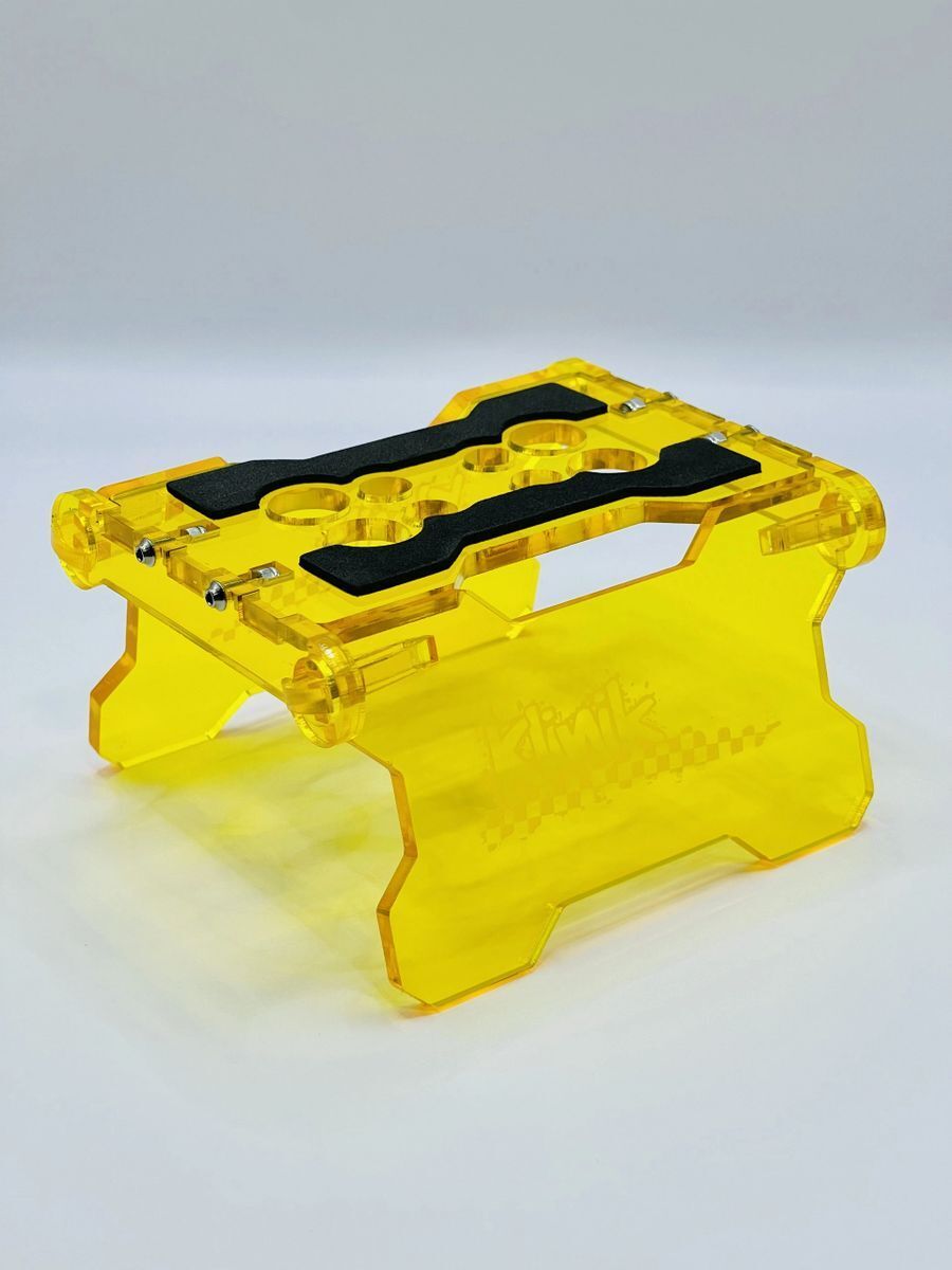 Klinik RC Folding RC Car Stand for 1/18 and 1/10 Scale Cars/Trucks Yellow image 0