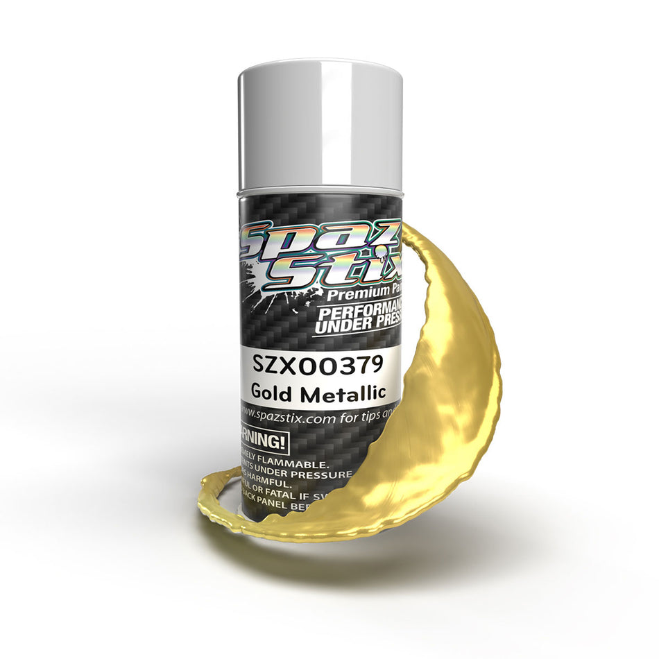 Spaz Stix Gold Metallic Aerosol Paint 3.5oz Can SZX00379 image 0
