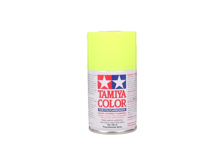 Tamiya Polycarbonate Lexan Paint PS-27 Fluorescent Yellow Spray TAM86027 86027 image 0