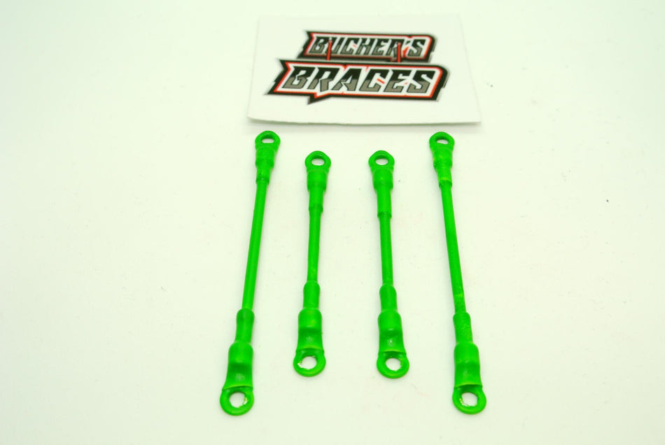 Bucher's Braces for 1/10 Decked Late Model &amp; Midwest Mod MWM Bodies Green image 0