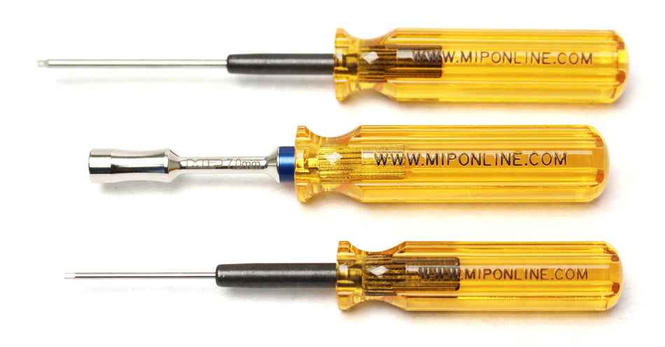 MIP 3 Piece Wrench Set 1.5mm &amp; 2.0mm Hex Wrench &amp; 7.0mm Nut Driver 9520 image 0
