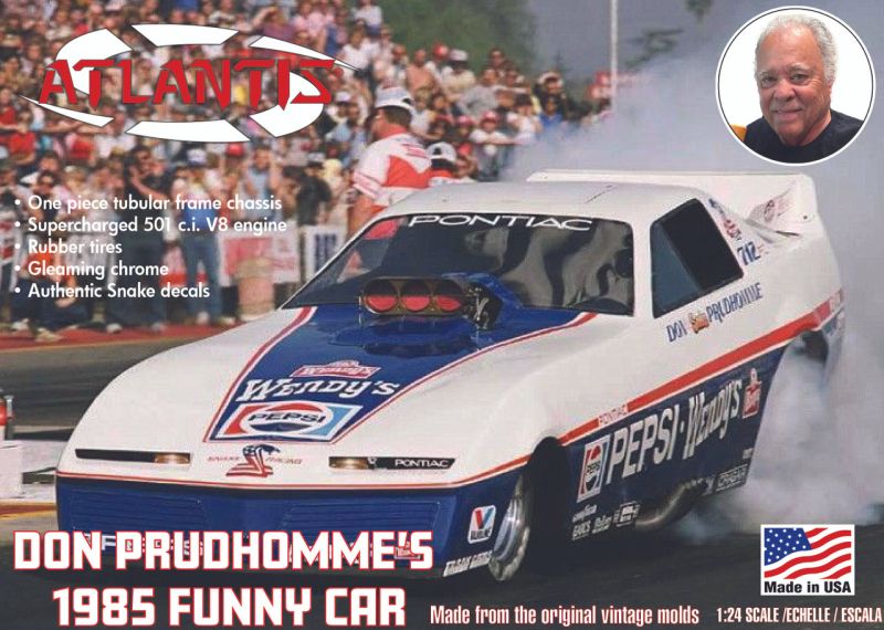 Atlantis 1/24 Don Prudhomme 1985 Pontiac Trans AM Funny Car Plastic Model M2711