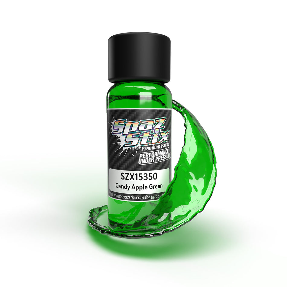Spaz Stix Candy Apple Green Airbrush Ready Paint 2oz Bottle SZX15350 15350 image 0