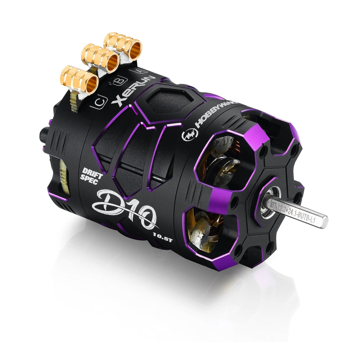Hobbywing Xerun D10 Brushless Drift Motor 10.5T 4600kv Purple 30401136 image 0