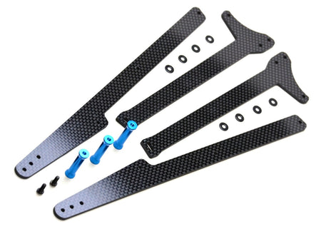 Exotek DR10 Carbon Fiber Adjustable Wheelie Bar Set EXO1962 image 1