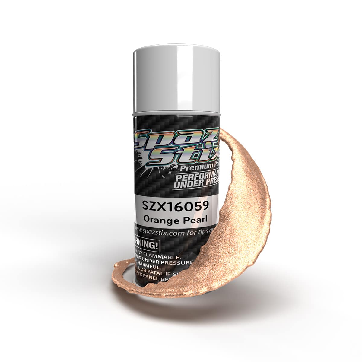 Spaz Stix Orange Pearl Translucent Paint 3.5oz Can SZX16059 16059 image 0