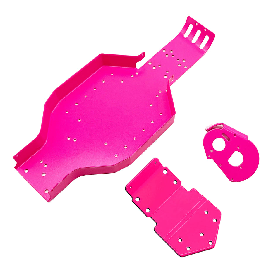 Racers Edge Authentic RC10T Chassis - Powdercoated in Retro Pink RCE7805P