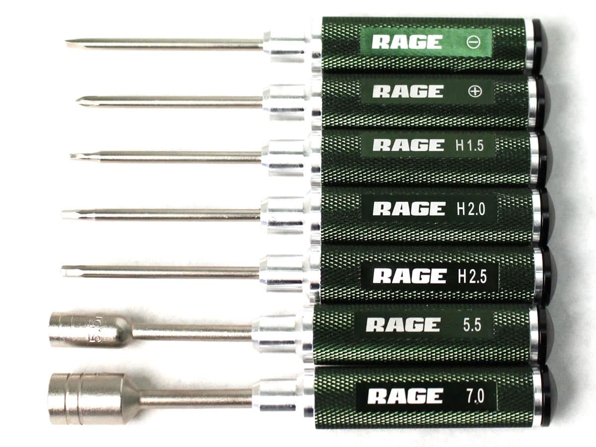 Rage RC Compact 7 Piece Machined Tool Set with Carrying Case RGR1500 image 1