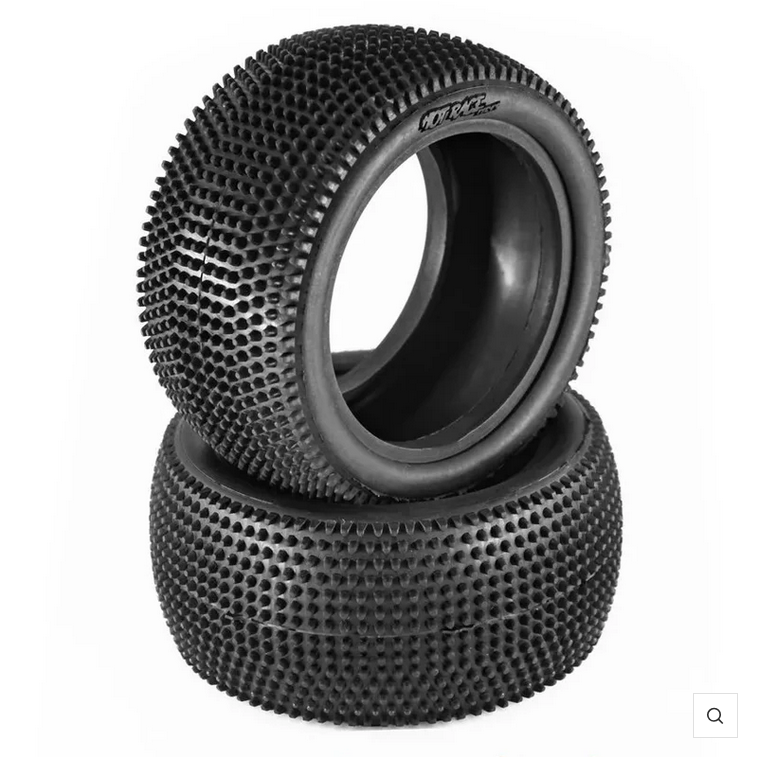 Hot Race Hot Race v1 Carpet Tires -Medium for 2.2 2wd/4wd Rear 003-0632
