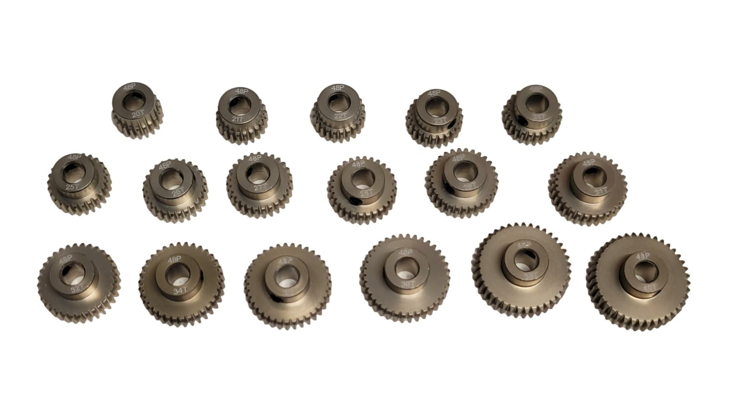 Aluminum Lightweight 48 Pitch (48p) 5mm Bore Pinion Gears - Pick Your Size image 0