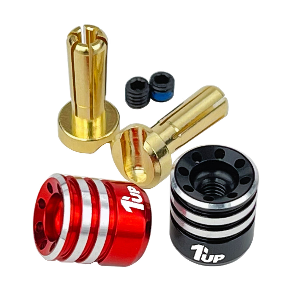 1UP Heatsink Bullet Plugs &amp; Grips for 4mm 190435 image 0