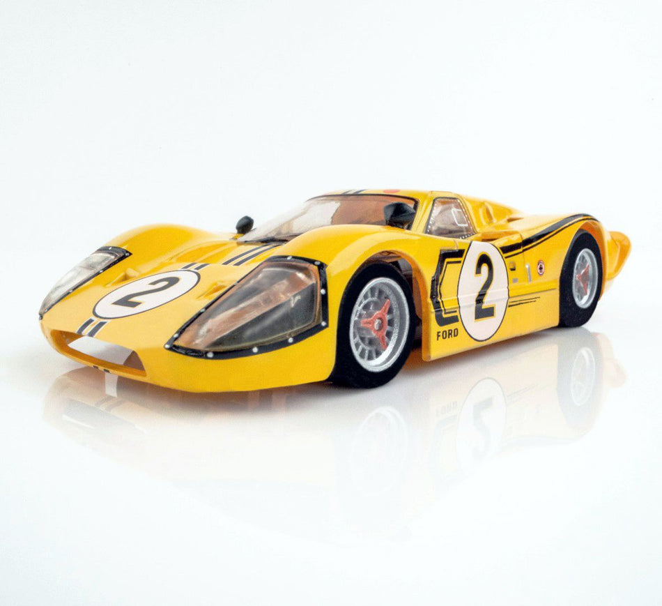 AFX 1967 Ford GT40 Mark IV #2 Lemans Yellow HO Scale Slot Car 22014 image 0