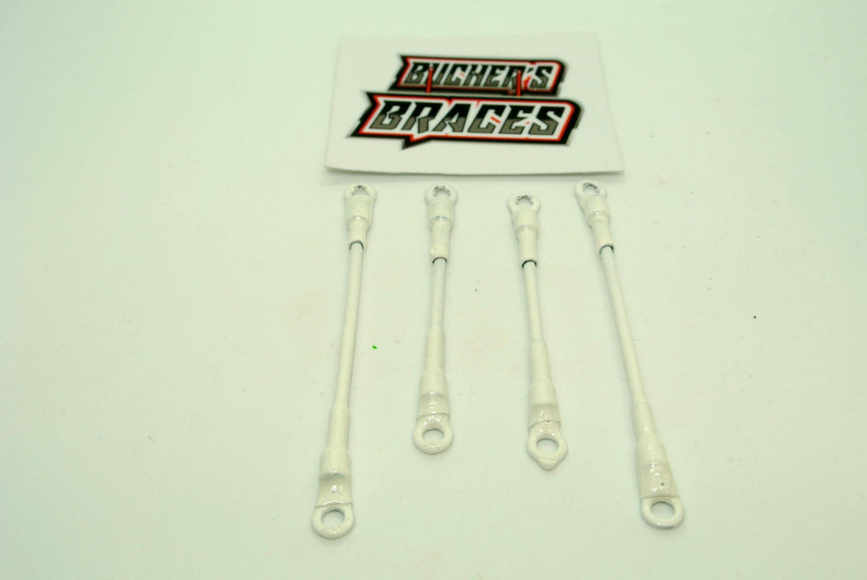 Bucher's Braces for 1/10 Non Decked Late Model &amp; Street Stock Bodies White image 0