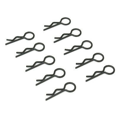 1/10 RC Car Body Clips Black Anodized Finish 10pcs. Bent Angled from Rotor Ron
