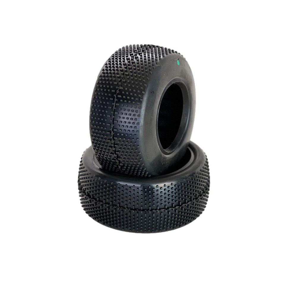 Raw Speed Super Mini Short Course Truck Tires Green Super Soft 100509SSB image 0