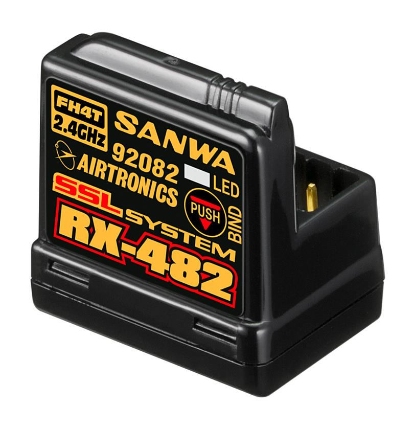 Sanwa 4-channel RX482 Telemetry Receiver w/ built-in Antenna 107A41259A image 0
