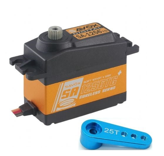 Savox SA-1256TG Plus Standard Size Digital Servo w/ Soft Start &amp; Aluminum Horn image 0