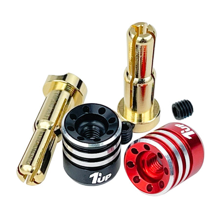 1UP Heatsink Bullet Plugs &amp; Grips for 4/5mm Stepped 190437 image 0