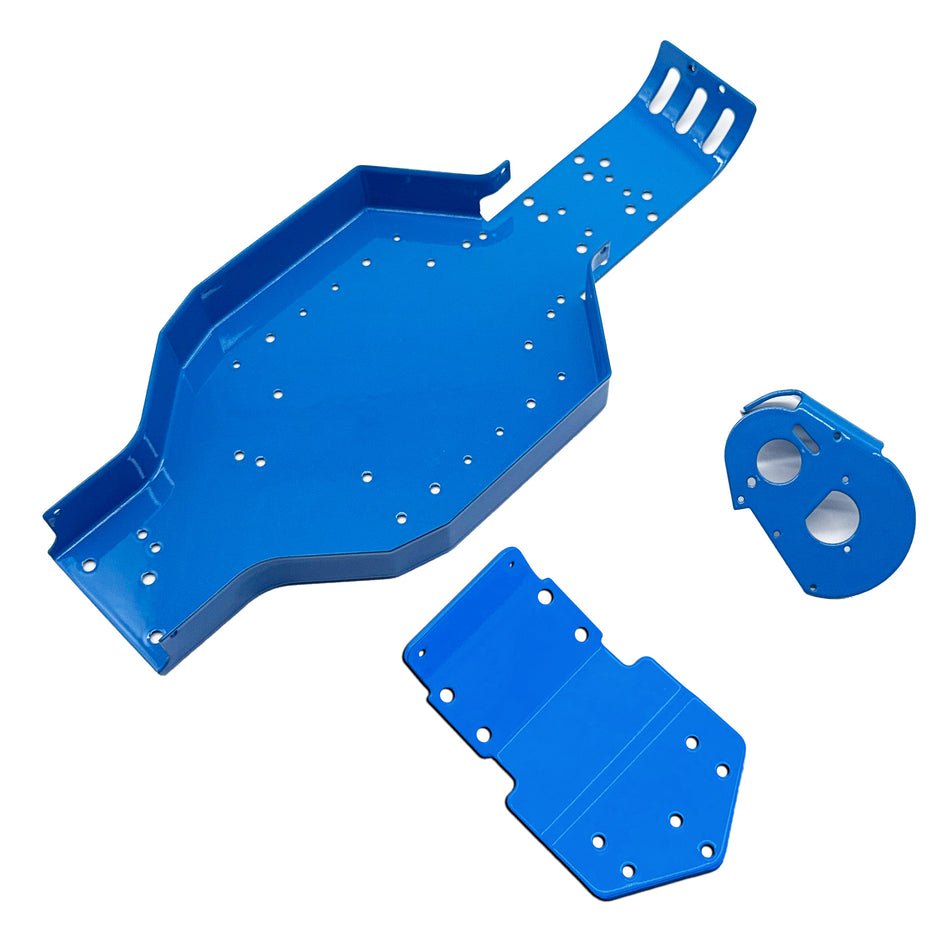 Racers Edge Authentic RC10T Chassis - Powdercoated in Retro Blue RCE7805B
