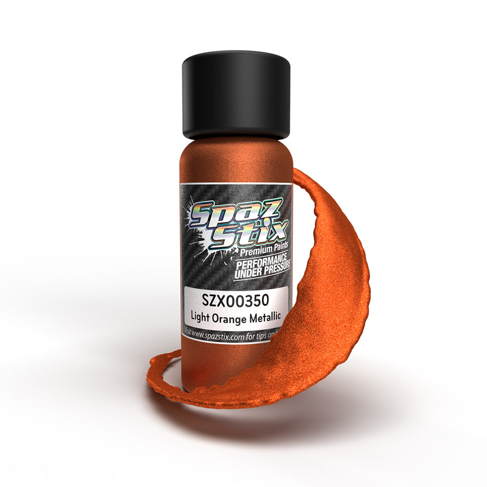 Spaz Stix Light Orange Metallic Airbrush Ready Paint 2oz Bottle SZX00350 00350 image 0