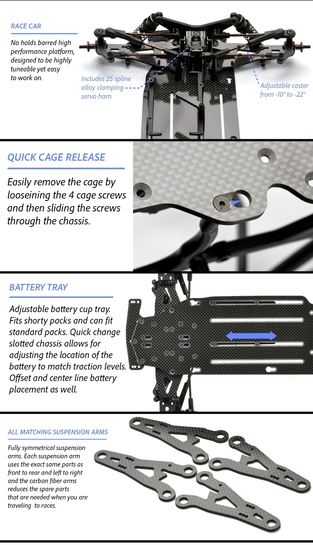 Exotek Vader 1/10 Sprint Car Chassis Kit EXO6000 6000 image 2