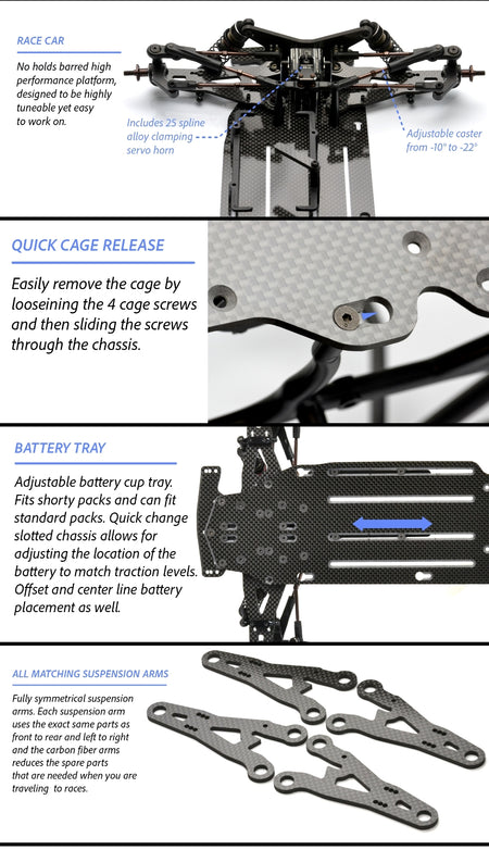 Exotek Vader 1/10 Sprint Car Chassis Kit EXO6000 6000 image 2